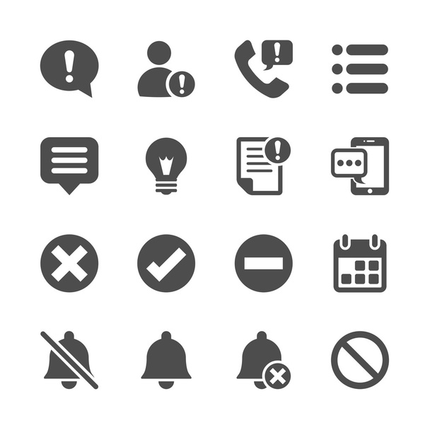 notification and information icon set, vector eps10 - Vector, Imagen