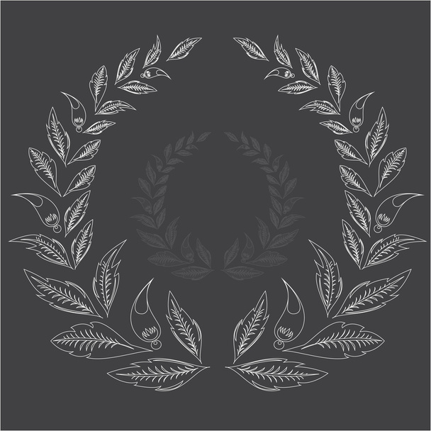 Laurel wreath. vector illustration - Вектор,изображение