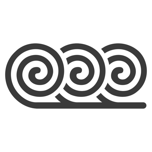 Icona linea rotoli di fieno isolato su sfondo bianco. illustrazione vettoriale. - Vettoriali, immagini