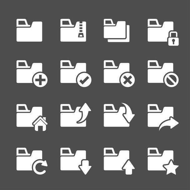 folder icon set 4, vector eps10 - Vettoriali, immagini