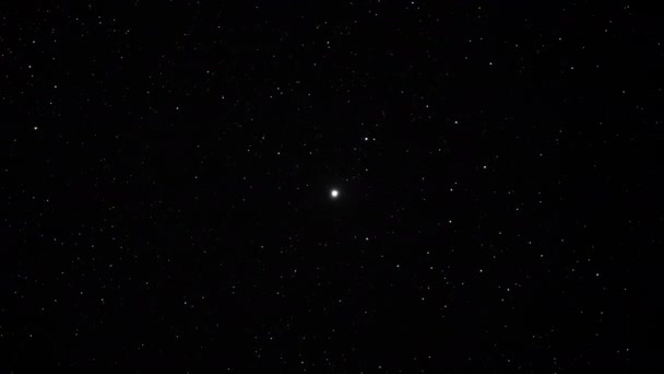 Полярная звезда крупным планом время истекает со следами огней самолета - Кадры, видео
