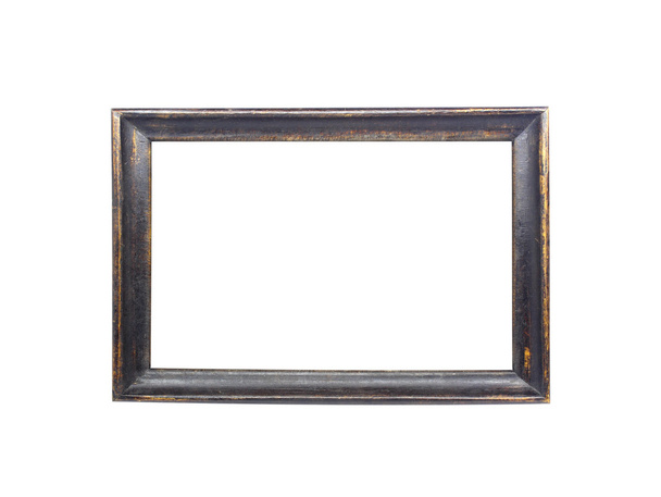 wooden picture frame isolated on white background - Photo, Image