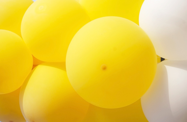 Keltaiset ja valkoiset ilmapallot
 - Valokuva, kuva