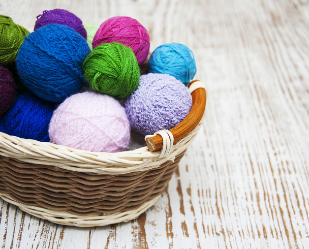 Color woolen clews - Foto, Imagem
