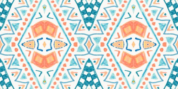 American native ornament. Seamless aztec pattern. Grunge maya print. American native background. Hand drawn tribal design for textile. Mexico motif illustration. American native ornament. - Photo, Image