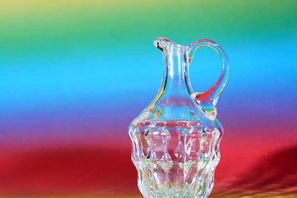 Glass background image mixed with colorful paint, creative edited - Valokuva, kuva