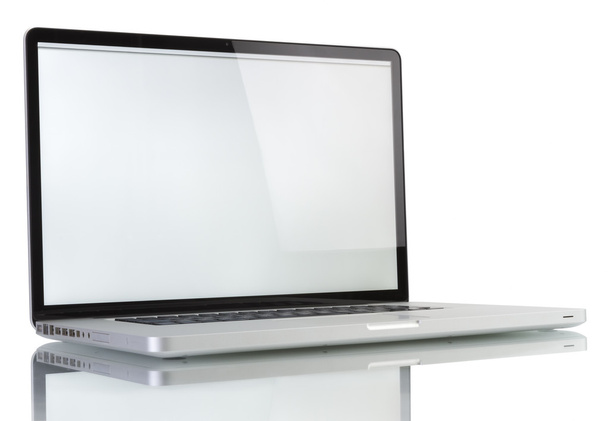 φορητό υπολογιστή με κενή λευκή οθόνη - Φωτογραφία, εικόνα