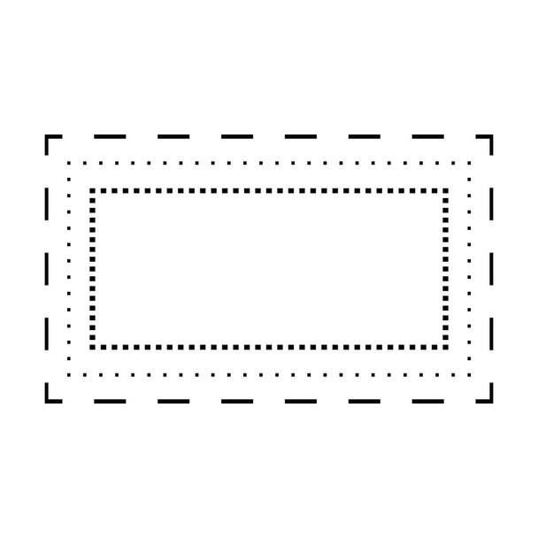 Tracing rectangle shape lines element for preschool, kindergarten and Montessori kids prewriting and drawing activities in vector illustratio - Vector, Image