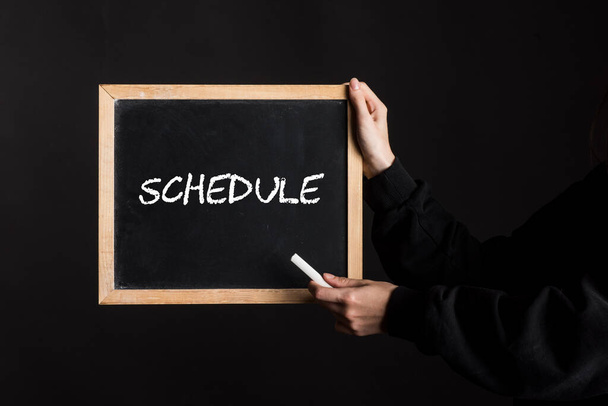 расписание или расписание планирования школьных часов для учителей и учащихся - Фото, изображение