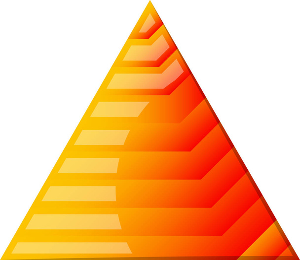 Abstract pyramid triangle logo illustration in trendy and minimal style isolated on background - Vector, Image