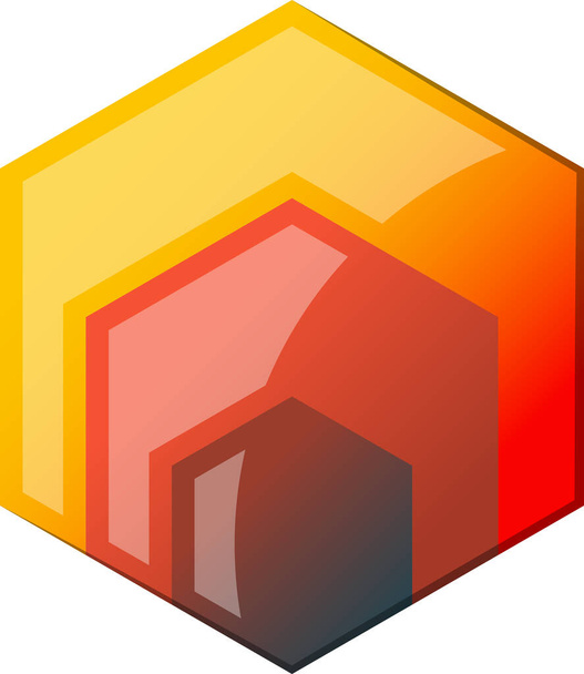 Abstract hexagon logo illustration in trendy and minimal style isolated on background - Vektori, kuva