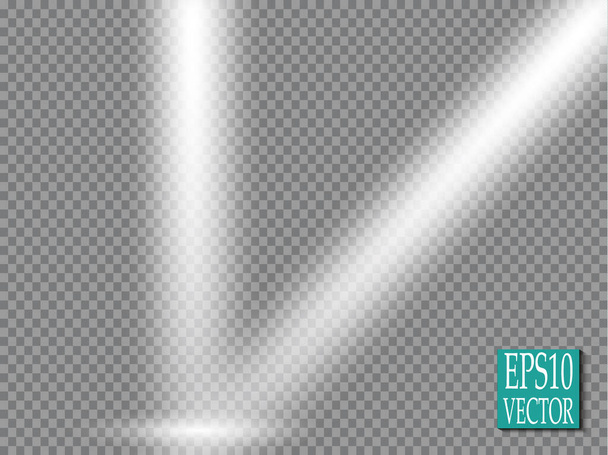 Vector Spotlights. Scene Light Effects Vector. Glow light effect. - Vector, afbeelding