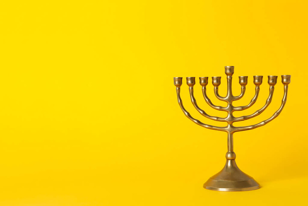 Concept of Jewish holiday, Hanukkah, space for text - Photo, Image