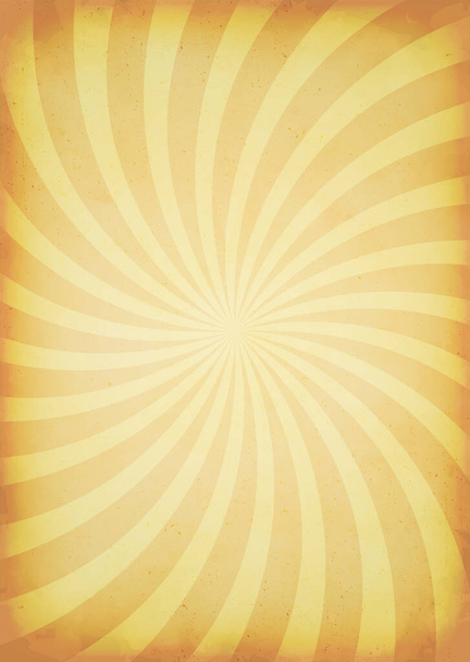 渦巻く放射状の模様の背景イラスト(ヴィンテージ感)縦 - ベクター画像