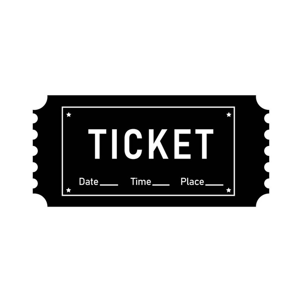 The ticket is in black and white. Vector - Vector, Image