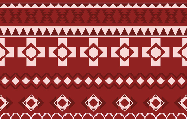 Navajo nativen amerikanischen Stoff nahtlose Muster, geometrische Stammes ethnischen traditionellen Hintergrund, Designelemente, Design für Teppich, Tapete, Kleidung, Teppich, Interieur, Stickereivektorillustration. - Vektor, Bild