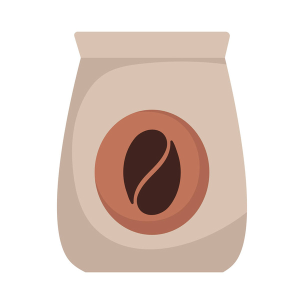 coffee bag icon on white background - Διάνυσμα, εικόνα