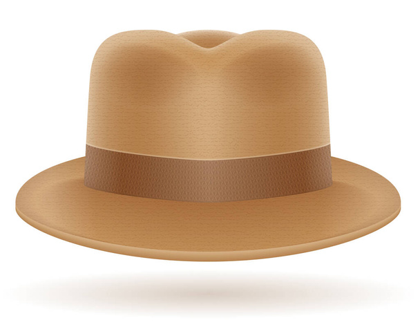 beach hat for men stock vector illustration isolated on white background - Διάνυσμα, εικόνα