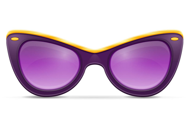 sunglasses for women in plastic frames stock vector illustration isolated on white background - Vector, imagen