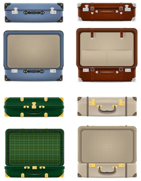 travel suitcases stock vector illustration isolated on white background - Vector, imagen