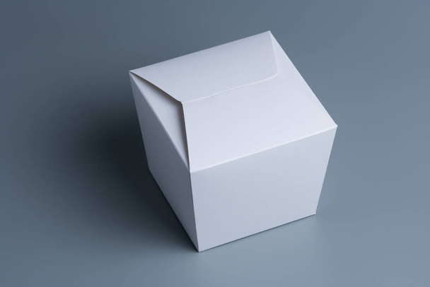 of white box isolated on grey background - Photo, Image