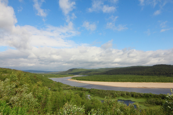 River in forest valley - Valokuva, kuva