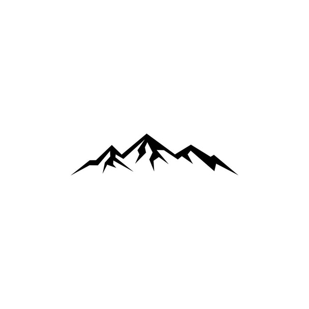 白い背景の山のアイコンベクトルデザインテンプレート - ベクター画像