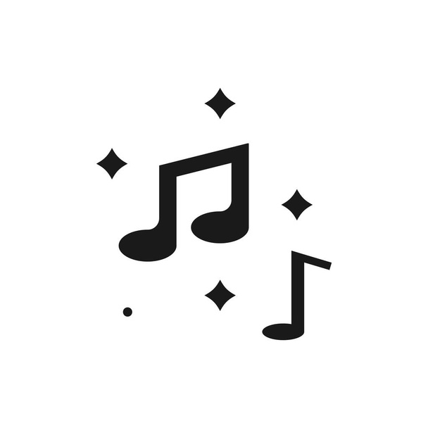 Музика значок логотип силует Векторні ізольовані ілюстрації
 - Вектор, зображення