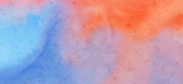 Abstract blue red watercolor paint Background. Design banner element. Vector illustration - Vettoriali, immagini
