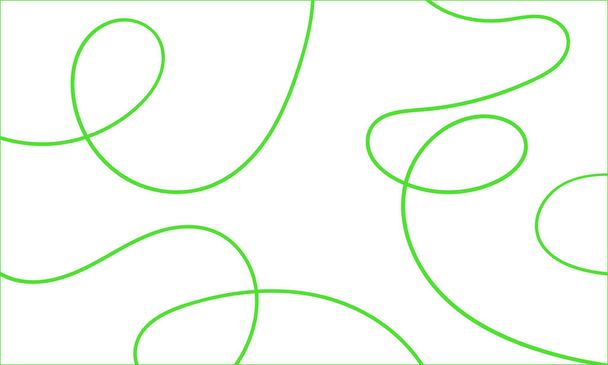 Witte en groene abstracte vectorachtergrond met willekeurige lijnen - Vector, afbeelding