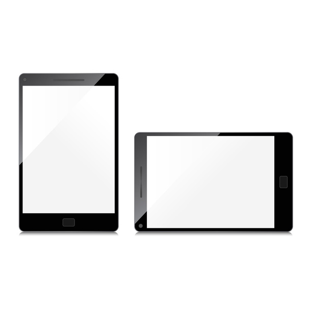 Smartphone écrans vierges réglés, isolé sur fond blanc
 - Vecteur, image