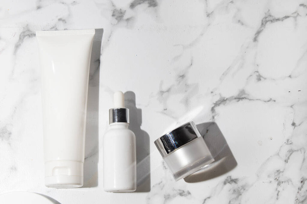 mockup tube bottle for skin care cosmetic, product branding, serum dropper cream lotion treatment - Фото, изображение
