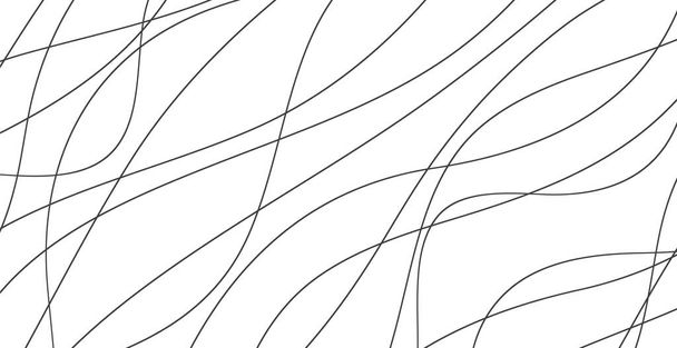 Ручные линии. Абстрактный рисунок волны простой, гладкий рисунок, веб-дизайн, поздравительная открытка, текстиль, технологический фон, векторная иллюстрация Eps 10 - Вектор,изображение