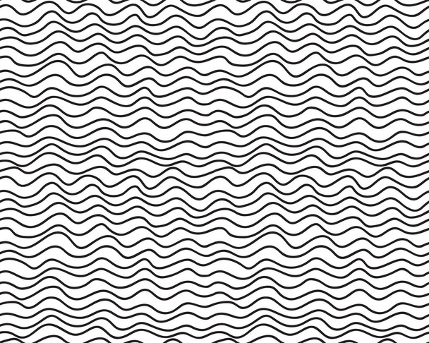 Linhas de onda simples fundo. Textura ondulada para o seu design. Padrão sem costura - Vetor, Imagem