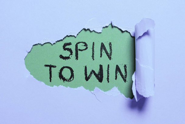 Text sign showing Spin To Win, Conceptual photo I will take a moment to be with myself Meditate Relax Happiness - Photo, Image