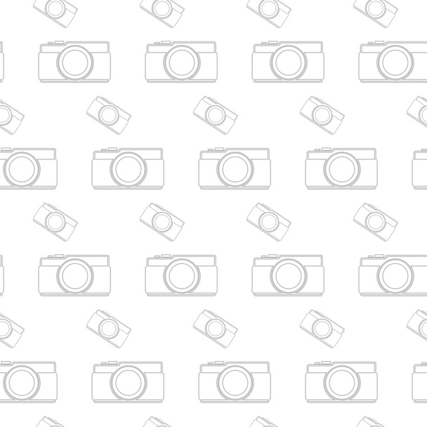 seamless pattern vintage camera, vector eps10 - Vektör, Görsel