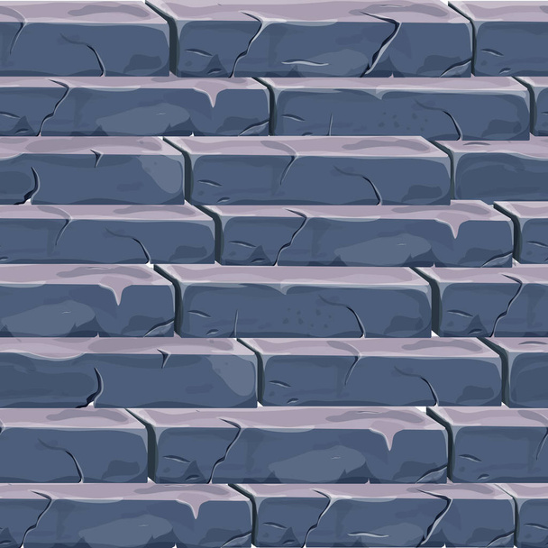 Mur de pierre de briques, rock, fond de jeu médiéval en style dessin animé, surface texturée sans couture. Ui jeu actif, la route ou le matériel de plancher. Illustration vectorielle - Vecteur, image