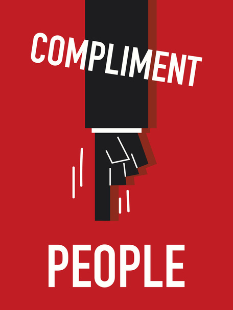 Slova kompliment lidí - Vektor, obrázek