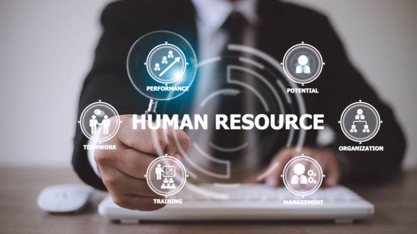 Human Resources HR management Recruitment Employment Headhunting Concept. - Photo, Image