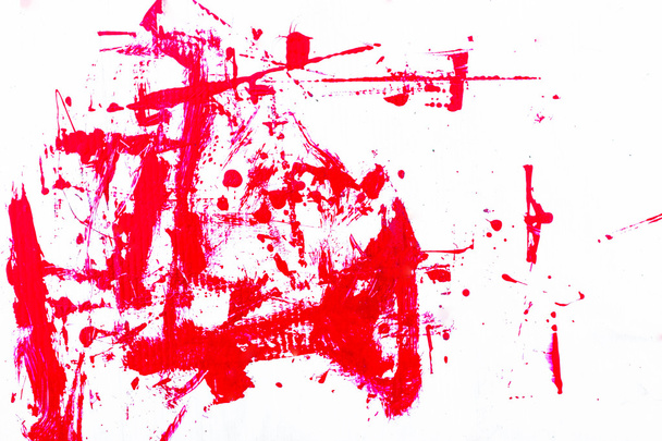 Beyaz arka plan üzerinde izole soyut kırmızı boya - Fotoğraf, Görsel