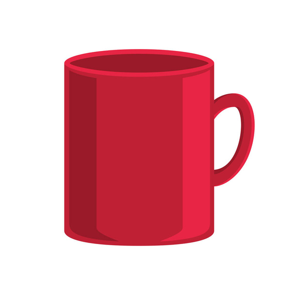 red simple cup isolated on white background vector illustration EPS10 - Вектор,изображение