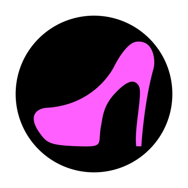 Icon shoes with heels, vector illustration. - Vector, Image