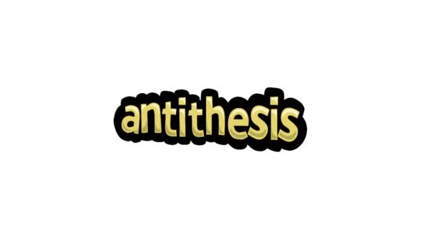Vídeo de animación en pantalla blanca escrito ANTITHESIS - Metraje, vídeo
