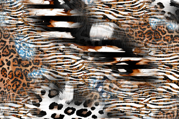 Kleurrijke patronen fractal.Psychedelische fractal, textuur van penseelstreken gekleurde verf van lijnen.Voor textiel patronen.abstracte achtergrond gekleurde grunge textuur chaotische penseelstreken. - Foto, afbeelding