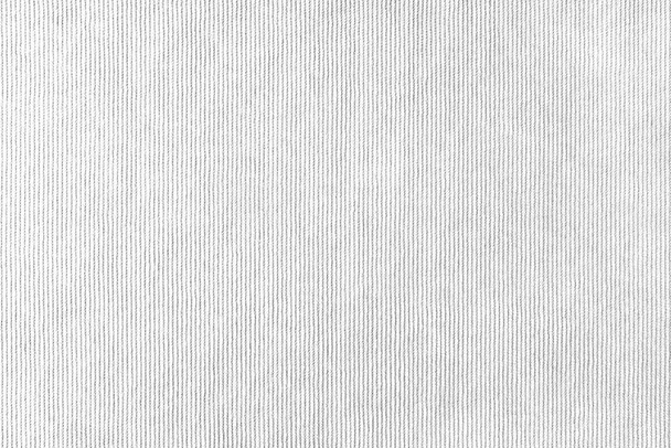 Texture background of velours white fabric. Upholstery velveteen texture fabric, corduroy furniture textile material, design interior, decor. Ridge fabric texture close up, backdrop, wallpaper. - Photo, Image