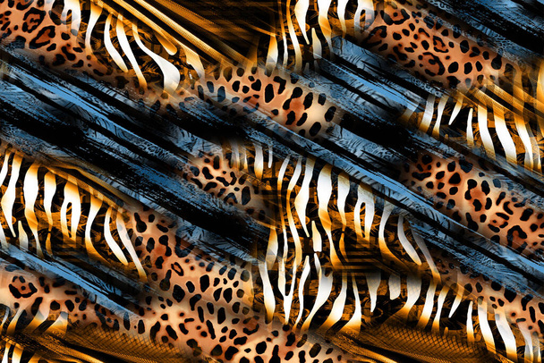 Textile print.Abstract background.Clothing colorful pattern.Repeat geometry texture modern pattern.Fashion textile pattern.Leopard pattern and textile print.Striped fabric print.Fractal - Fotoğraf, Görsel
