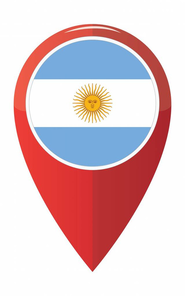 värikäs Argentiina kartta sovellus pin piste etiketti symboli  - Valokuva, kuva