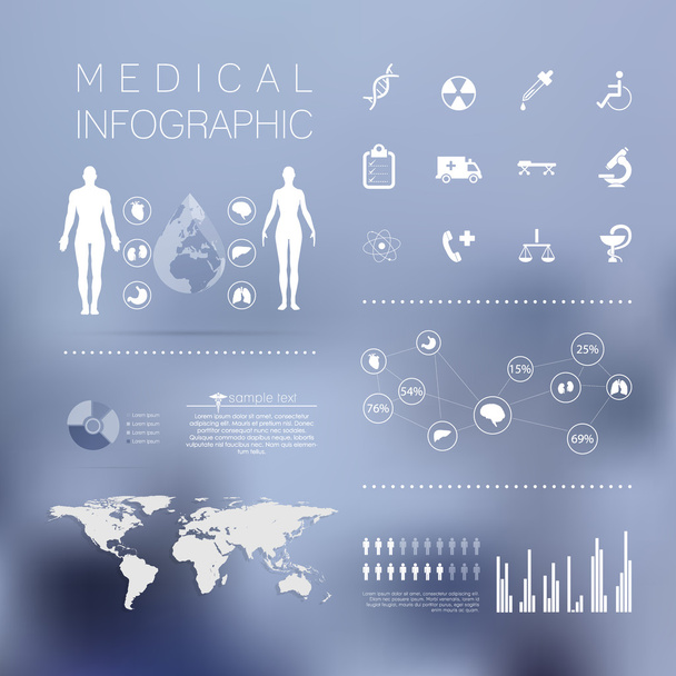 Medical  infographic - Διάνυσμα, εικόνα