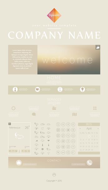 Page website design template. - Vector, Image