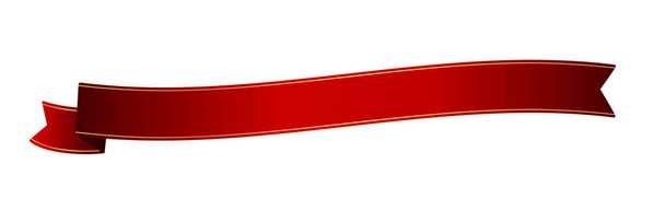 Ribbon banner vector illustration  ( text sapce ) | red - ベクター画像